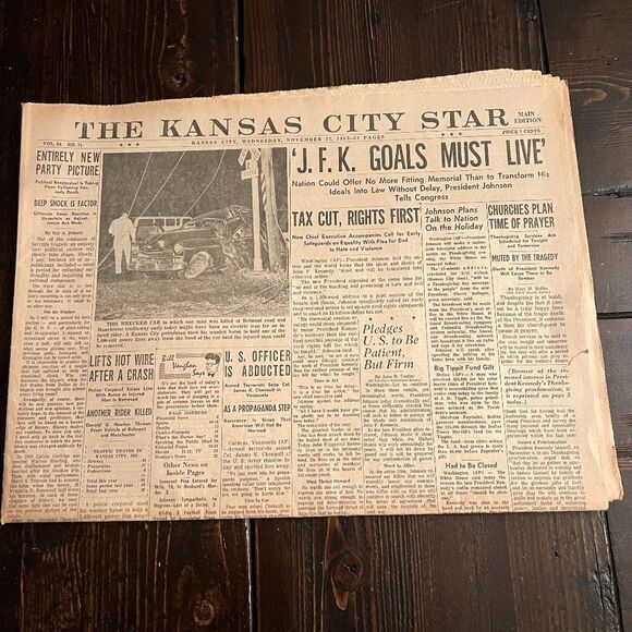 The Kansas City Star November 27, 1963 - Picture 1 of 9